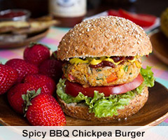 Spicy BBQ Chickpea Burger